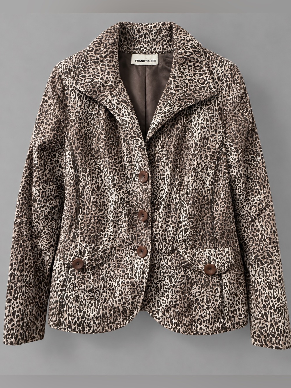 Frank Walder Leopard Jacket Blazer US 12 NWT Animal Print European